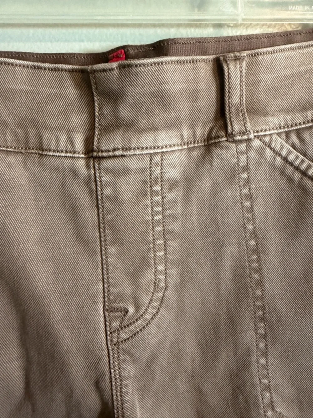 SPANX Women's Shorts Brown Casual Stretch Twill pull on style size small - Picture 2 of 8